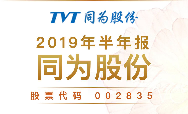 一图读财报：同为股份2019年上半年净利润同比增长254.03%