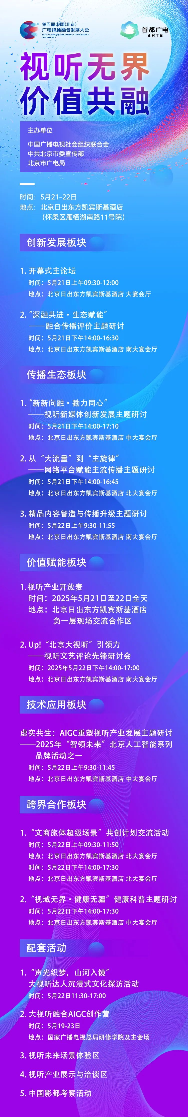 精彩日程搶先看！第五屆我國（北京）廣電媒體交融開展大會(huì)啟幕在即